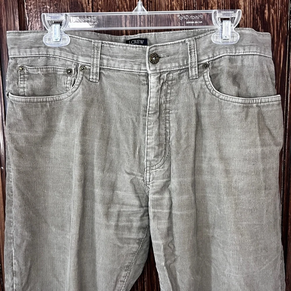 J. Crew The Sutton Corduroy Pants Mens‎ 33x32 Tan Khaki Straight Leg A8934
